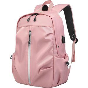 Travel School Backpack, Casual College Laptop Backpacks with USB Charging Port
